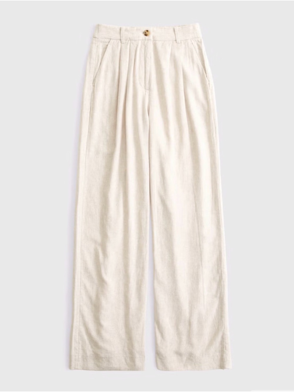 A&F Sloane Linen-Blend Tailored Wide Leg Pant